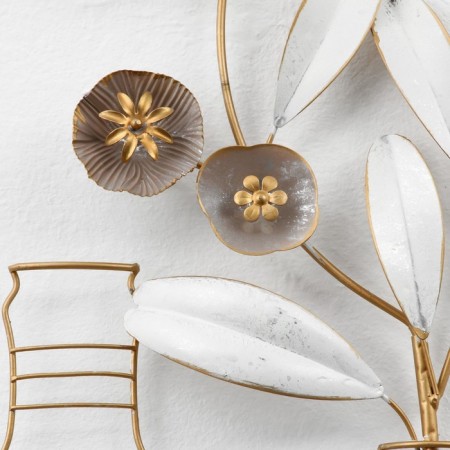 Wall metal decor "Flowers in vases" 52x5x82 cm-2