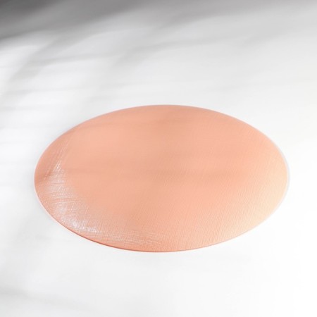 Ivory plate, glass, d = 28 cm, coral color-2