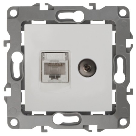 Combined RJ45+TV, IP20, era12, white
