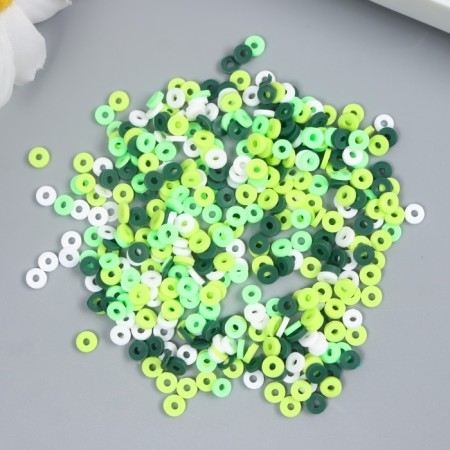Beads for PVC Creativity "Green Rings" set ≈ 330 pcs 0.1x0.4x0.4 cm