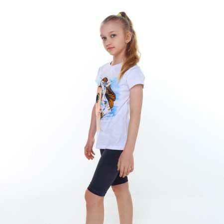 Велосипедки для девочки, цвет тёмно-серый, рост 128-134 см-2