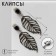 Clips "feathers" solo, black color in black silver