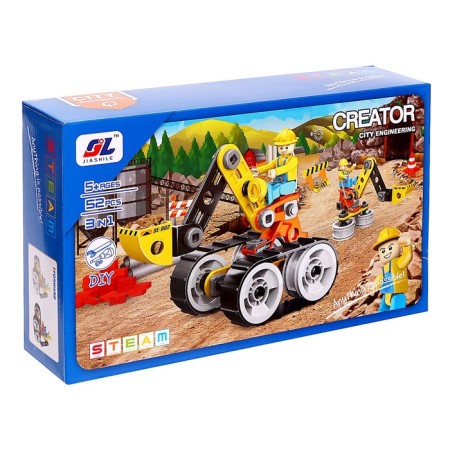 Designer creator "Construction transport", 3 in 1, 52 parts