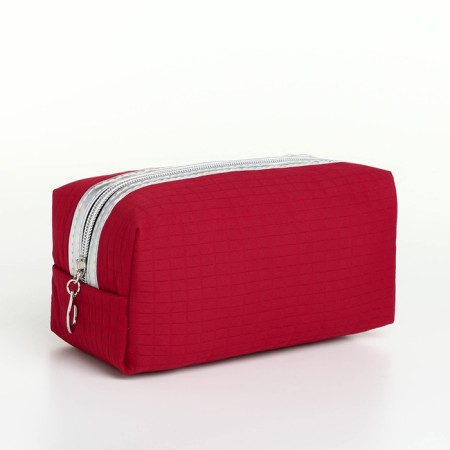 Cosmetic bag with lightning, red color