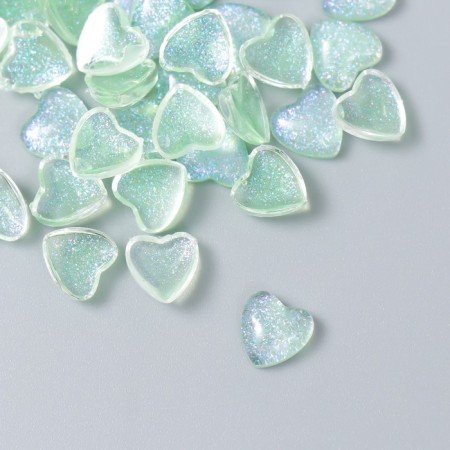 Decor for creativity Plastic "Hearts with brilliance" set of 40 pcs of translated.