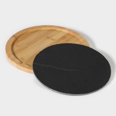 MAGISTRO VALLEY, D = 30 cm, slate, bamboo dish-2