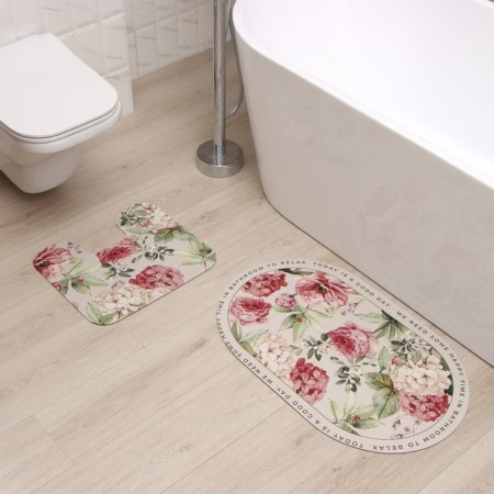 A set of bathroom mats Ethel "Good Day" 2 pcs, 48x78 cm, 40x45 cm
