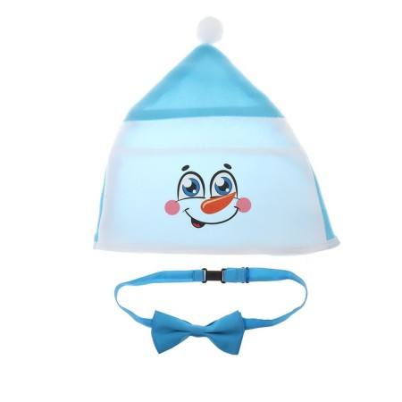 New Year's carnival set "Snowman", 2 items: hat, butterfly, for the New Year-1