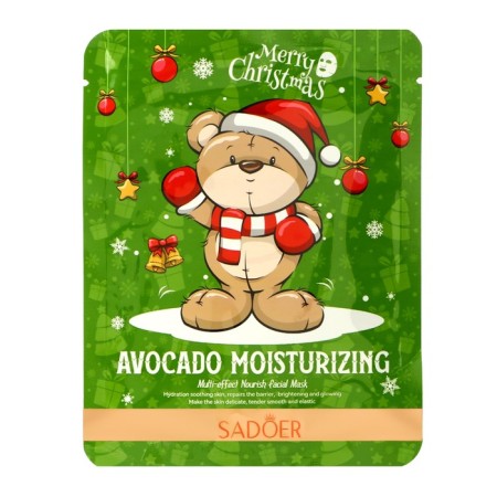 New Year. New Year's tissue moisturizing face mask with avocado-2
