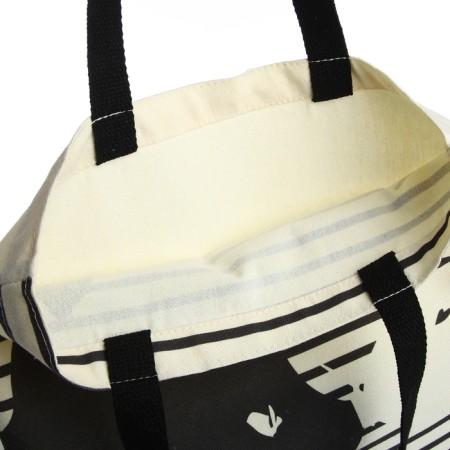 Bag Schoper without fastening, from textiles, beige color-2