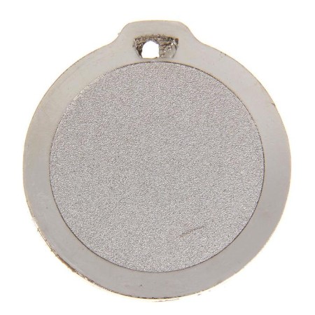Prize medal 021, D = 4 cm. 2 place. Color: Silver. Without a tape-3