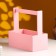 Wooden Kashpo "Hellas Large, Pesh", with a pen, 25 × 12.5 × 10 (25) cm pink coral