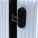 Small suitcase 20 "On a zipper, code castle, 4 wheels, white color