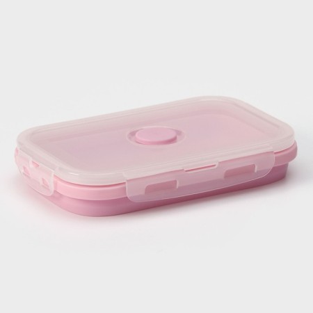 A folding container with a lid of the Costa, 500 ml, 16 × 10 × 6 cm, pink color-5