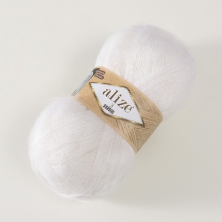 Yarn "3 Season" 51% acrylic, 25% moher, 24% wool 500m/100g (55-white)-1