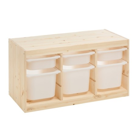 TROFAST-1 rack, with containers, pine array