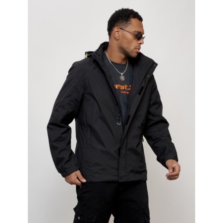 Sports male jacket, size 48, black color-6