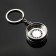Cartage keychain, disk, metal, chrome