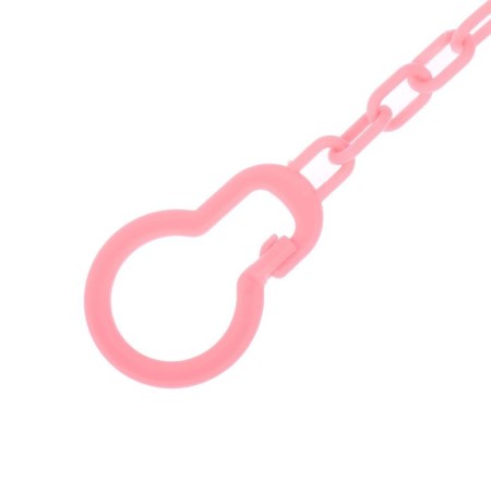 Holder for the nipple - dummy "ladybug", on the chain, pink color-5