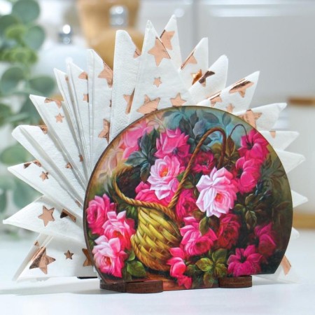 Salvetnitsa "Basket of roses", 13x10x5cm-1
