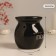 Aroma lamp ceramics "Thin art by*uy" black 7.2x7.2x7.8 cm