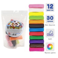 Modeling dough 12 colors, 360 g, 