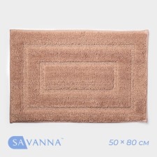 Коврик SAVANNA «Мягкость», 50×80 см, цвет розовый