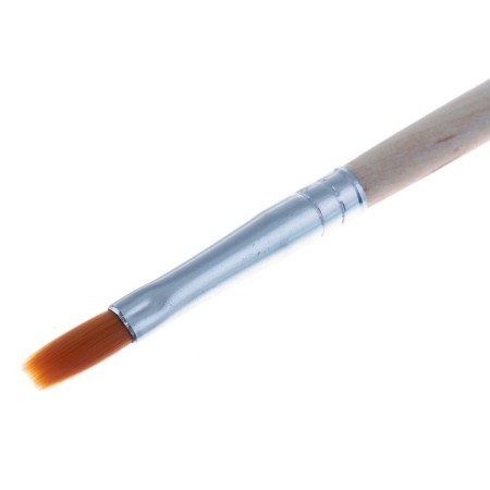 Nylon brush No. 6, flat, wooden pen-1