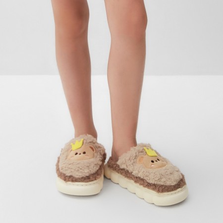 Baby slippers, size 35-36, brown-1