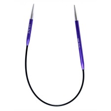 Knitting needles asymmetric aluminum circular zing Knitpro, 25 cm/3.75 mm 47057