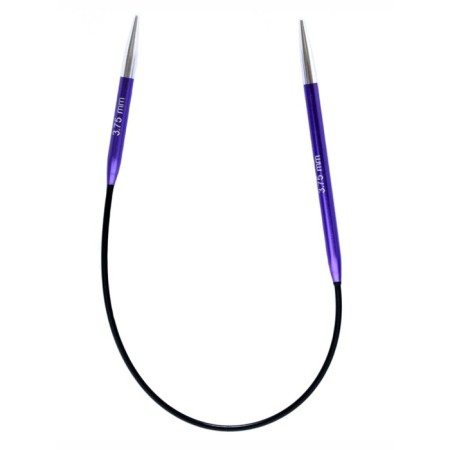 Knitting needles asymmetric aluminum circular zing Knitpro, 25 cm/3.75 mm 47057
