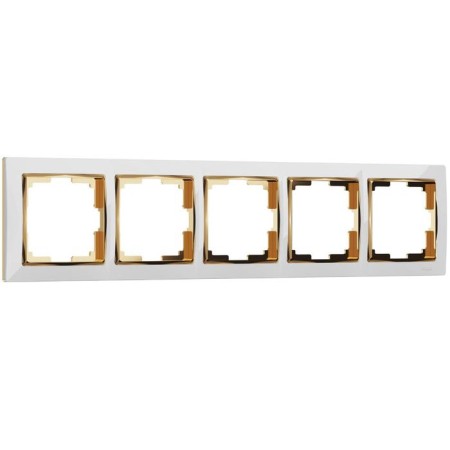 Frame on 5 posts WL03-FRAME-05-WHITE-GD, Color Gold, White-1