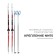 Ski kit: plastic skis 195 cm without notches, fiberglass sticks 155 cm, NN75 mm fasteners, Mix color