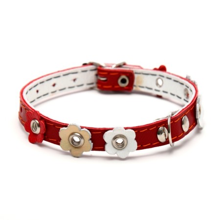 Belly leather two-layer leather with a flower, 30 x 1.2 cm, Osh 20-30 cm, mix of flowers-9