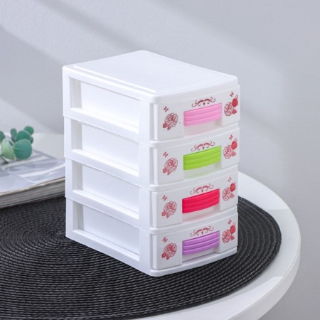 Mini - chest of drawers for trifles 4 sections "Rosie", 13 × 9 × 15 cm, color mix-4