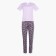 Women's set (T -shirt, trousers), lilac color, size 56