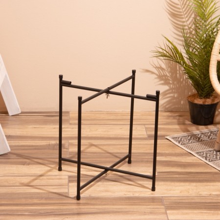 Wicker table, 40x40x41 cm, col. black-5