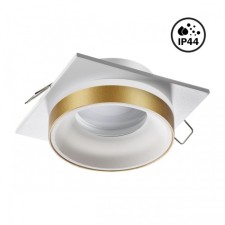The lamp is built -in moisture -proof Novotech. Water, 9W, GU10, 40x92x92 mm, white color, gold