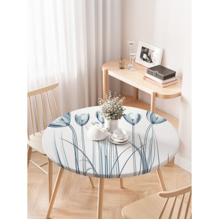 The tablecloth “Water plant”, round, oxford, elastic band, size 120x120 cm, diameter 75-100 cm-2