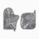 Set of kitchen. "EASE" mittens-seging 20x28cm, 19x19cm severity, 100% HL