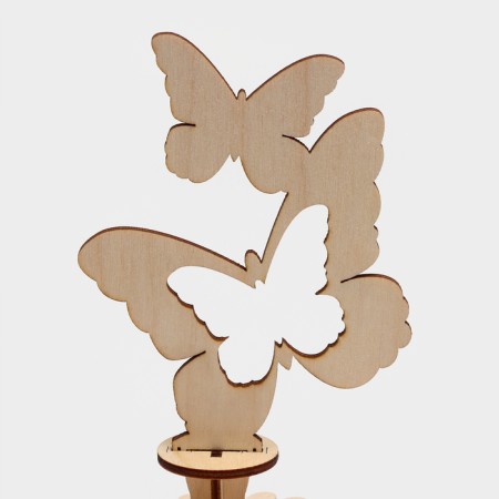 Wooden napkin "Butterflies", 24.5 × 9 × 8 cm, on the pedestal-3