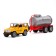 Metal jeep machine, with a trailer, inertial, mix
