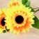 Artificial flowers "Sunflower large" three buds, 13x57 cm, yellow