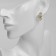 Xuping Cold Earrings Empress, bright, white color with gold