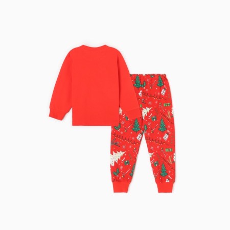 New Year. Pajama nursery (longshit/pants), red color, height 98 cm-5