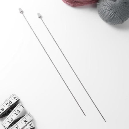 Knitting needles, straight lines, d = 2 mm, 35 cm, 2 pcs-1