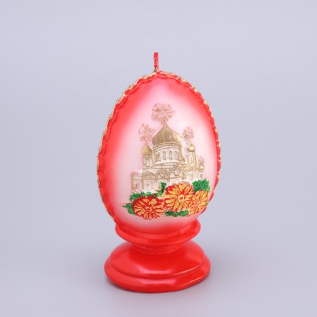 Figure candle Small "Easter egg with the temple", 5.5x9 cm, 95 gr mix-2