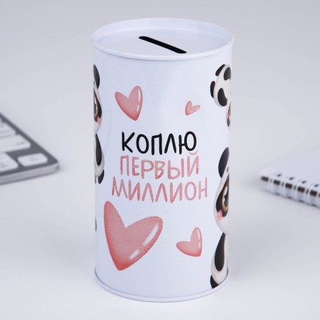 Копилка «Коплю первый миллион», 12 х 6,5 см-3
