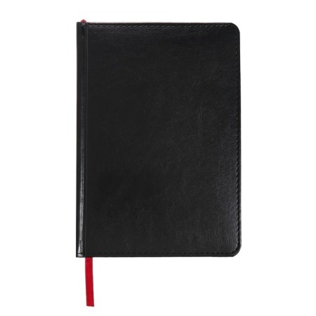 Diary of a low -end A5+, 136 sheets of Sidney Nebraska, hard cover, artificial leather, silver cut, black