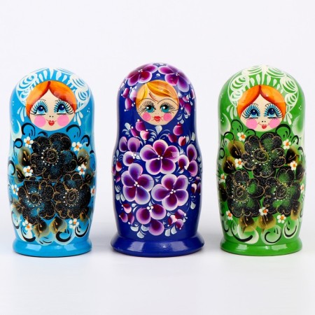 Matryoshka 7 in 1, painted, Mix colors-10